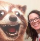 Crystal with large racoon