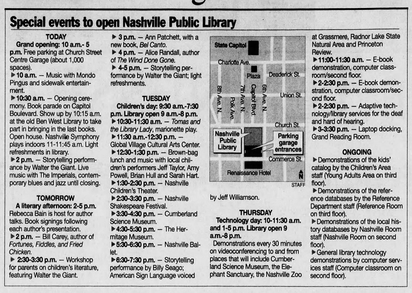 Tennessean clipping from June 9th, 2001
