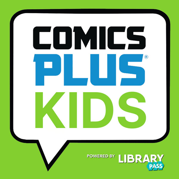 comics plus logo for kids