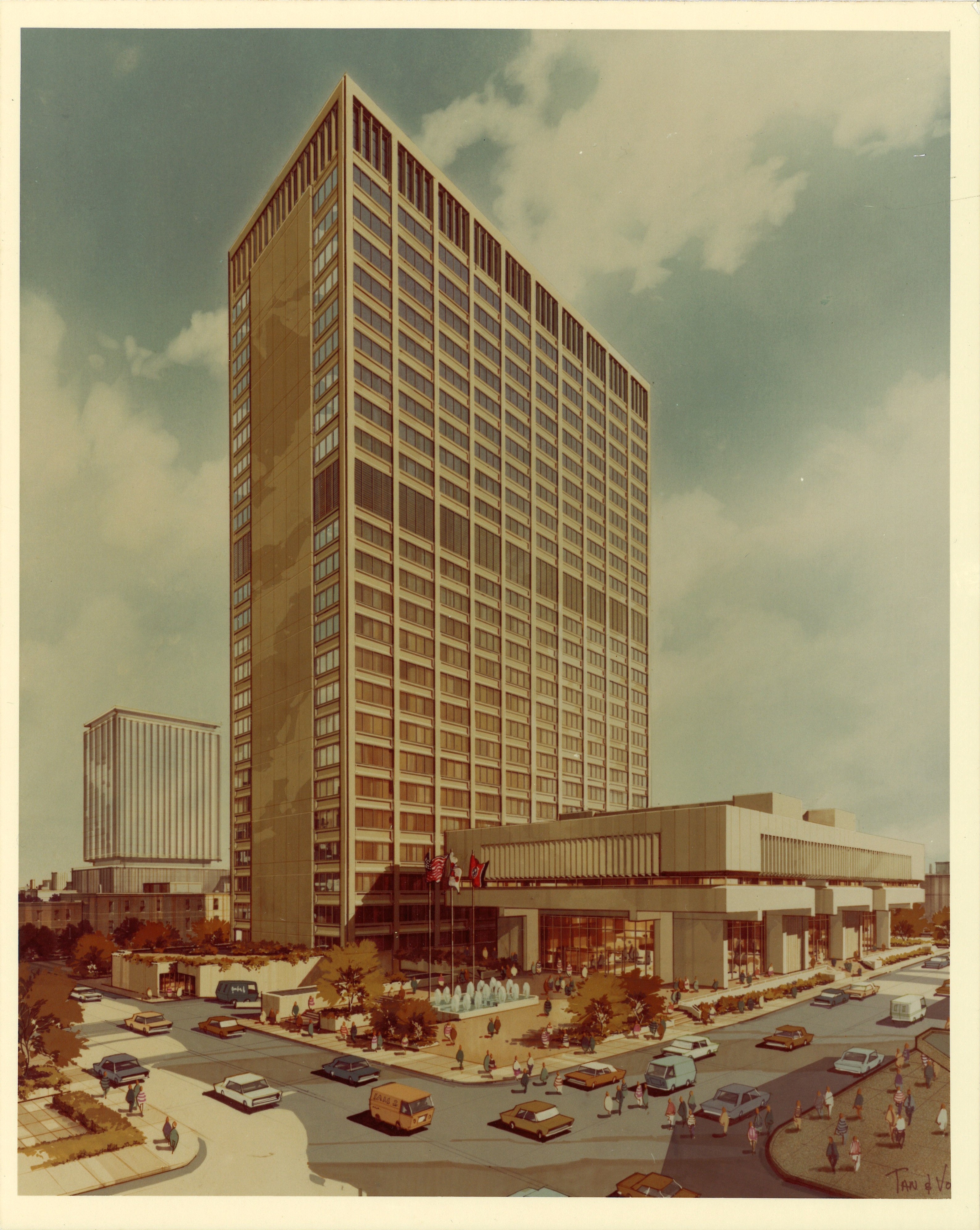 Drawing for First American National Bank Building