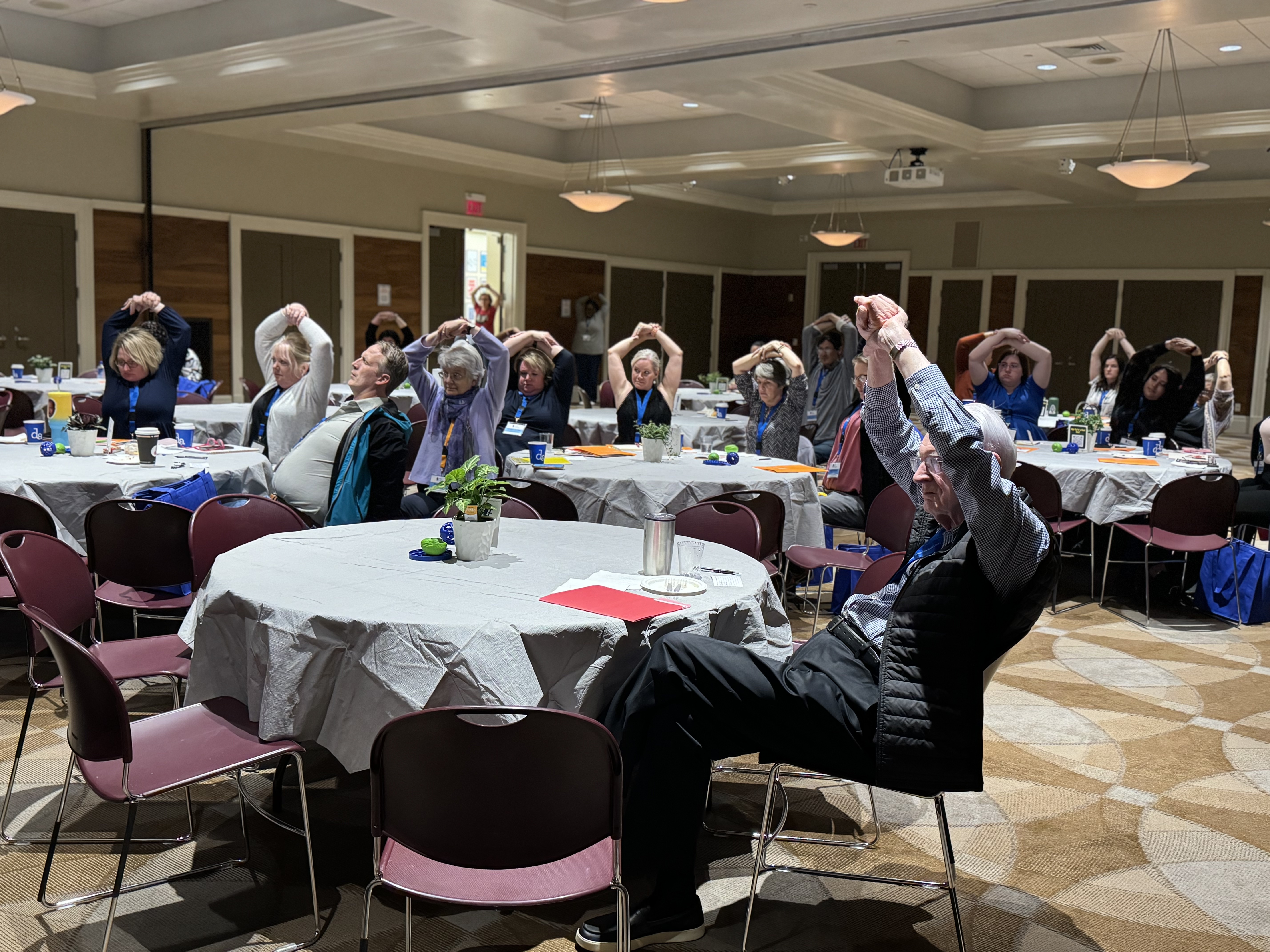 Chair Yoga at the 2024 Adult Education Spring Summit