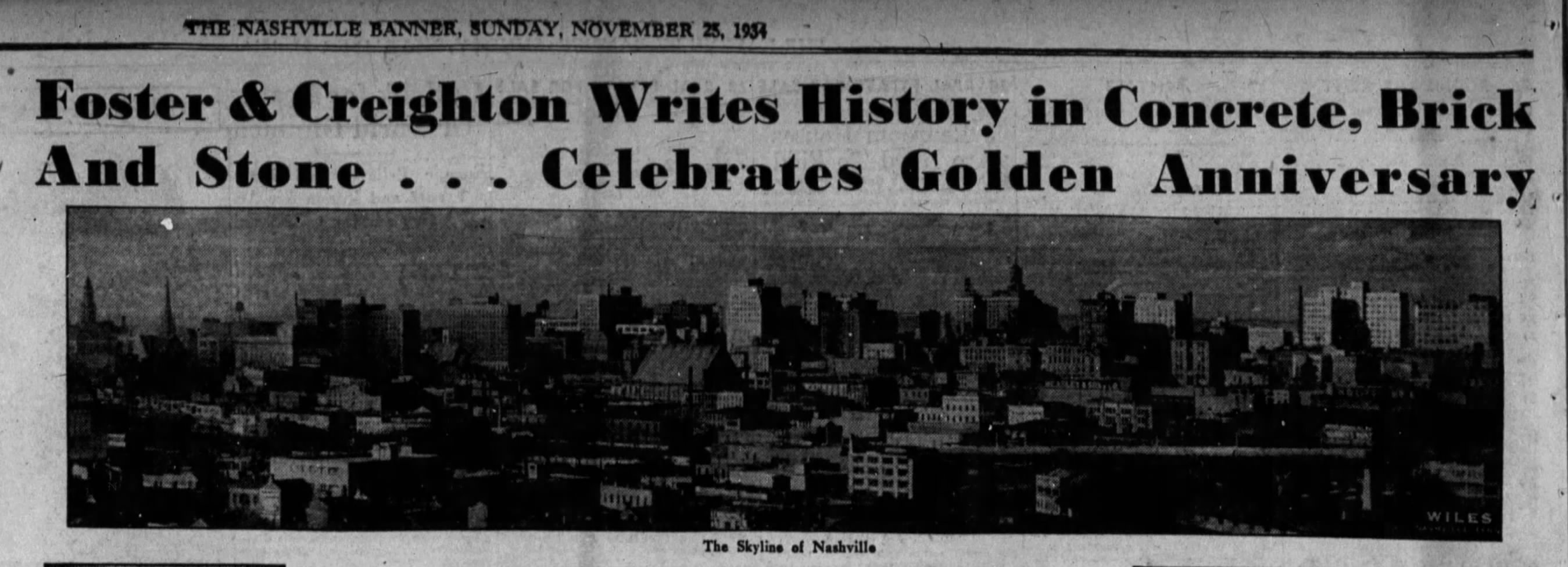 Clipping from Nashville Banner from 1934