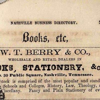 Listing for W.T. Berry & Co. in 1859 