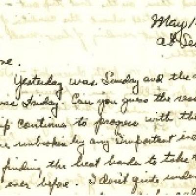 Genevieve Baird Farris Collection - Letter from Frank in May, 1945