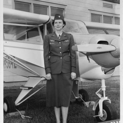 Profile shot of Georgianna McConnell in uniform