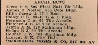 1911 City Directory Business page