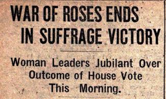 Evening Tennessean clipping from August 18th, 1920 depicting the end of the battle