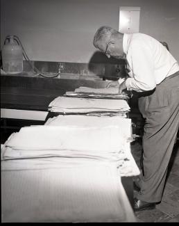 Staff working in State Archives lab