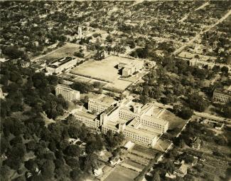 Aerial view of Scarritt College, circa 1930-40's