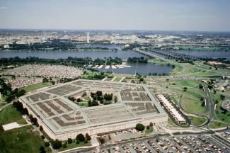 View of the Pentagon building in Washington, D.C. 