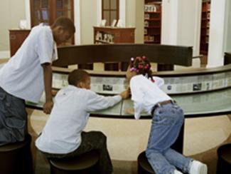 children at the civil rights room