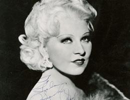 Autographed photo of Mae West